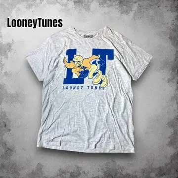 LooneyTunes 더피 덕 반팔 티셔츠 미식축구 멜란지 그레이