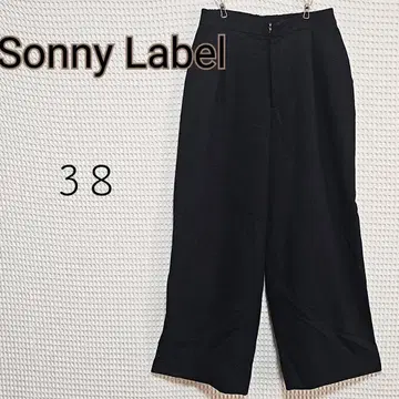 Sonny Label 블랙 와이드 팬츠 38 허리밴딩