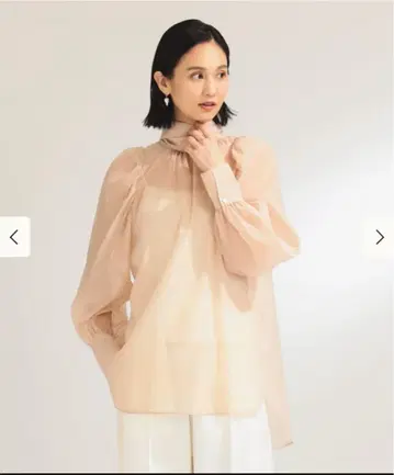 미사용 새상품 빔즈 Demi Luxe 오간자 블라우스
