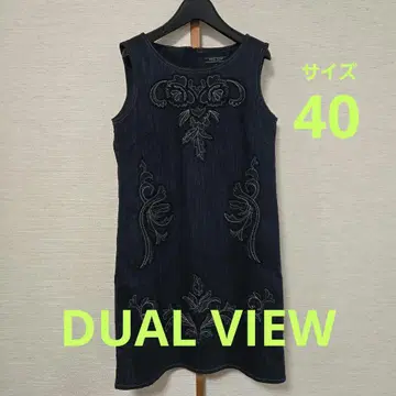 DUAL VIEW 듀얼뷰 일본제 데님 원단 원피스 사이즈 40