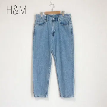 H&M 레귤러 테이퍼드 데님 팬츠 청바지 유니섹스 30 M