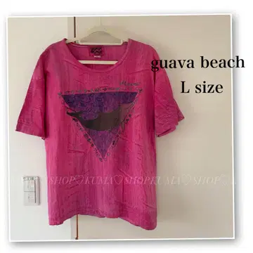 guava beach 티셔츠 남녀 공용 하와이 돌고래 핑크 타이다이 해외
