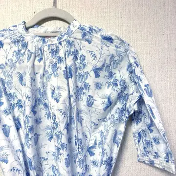 haversack 원피스 셔츠 보타니컬 꽃무늬 면 100