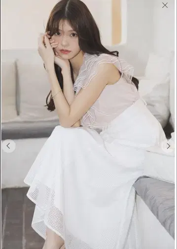 Lillian Carat 메쉬 플레어 스커트 핑크