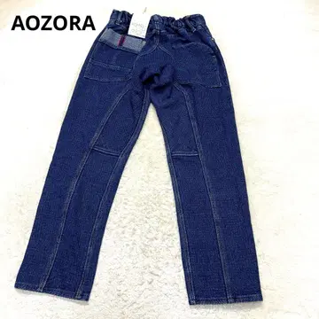 AOZORA BLUE HEAVEN 사시코 DENIM 롱 가제트 팬츠