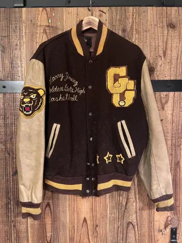 60's golden bear 바시티 자켓