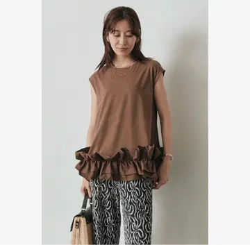 이소재 프릴 컷 탑스 미라 오웬 유나이티드 애로우즈 좋아하시는 분께