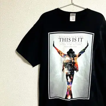 구제 의류 MICHAEL JACKSON THIS IS IT 티셔츠 블랙