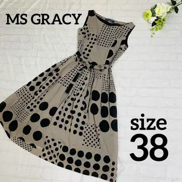 M's Gracy 슬리브리스 원피스 38 엠즈 그레이시 도트 새상품급