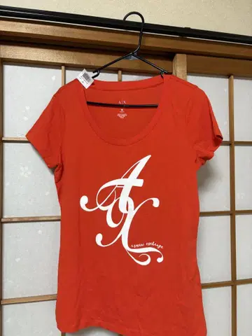 Armani Exchange 반팔 티셔츠 오렌지 여름