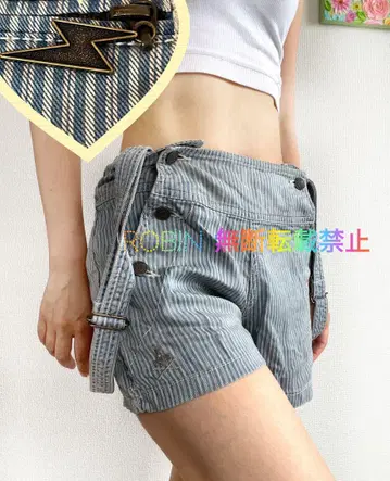 초레어 히스그라 번개 참 로고 버튼 살로펫 숏팬츠