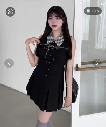 OLIVE des OLIVE 슬리브리스 셔츠 미니 원피스