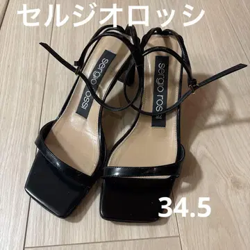 sergio rossi 블랙 스트랩 샌들