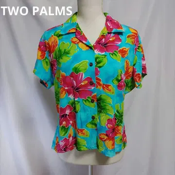 TWO PALMS 여성용 알로하 셔츠 하이비스커스 워터 컬러