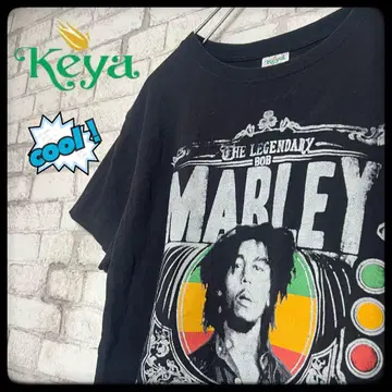 [ 레어 ] Keya 밥 말리 T셔츠 양면 프린트 레어 레게