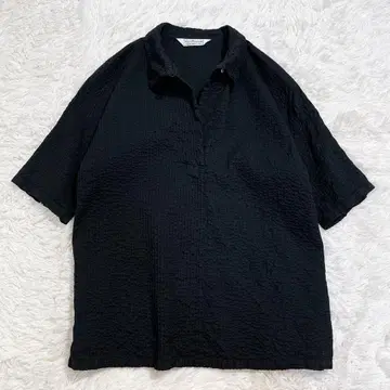 yacco maricard 핀턱 스키퍼 와이드 셔츠 블랙 블라우스