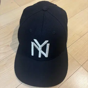 NY 로고 자수 블랙 야구 모자