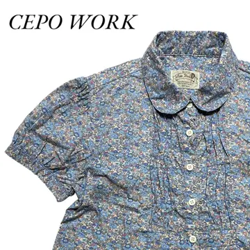 CEPO WORK 세포워크 리버티 꽃무늬 블라우스 블루 계열 M