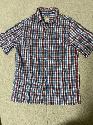L.L.Bean 반팔 셔츠 S 사이즈 체크 무늬
