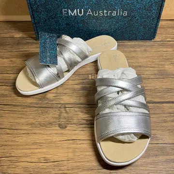 ( K25453 ) 미사용 EMU Australia 샌들 26cm 실버