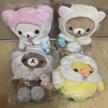 고양이 온천 리락쿠마 코리락쿠마 코구마 키이로이토리 봉제 인형