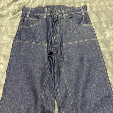PRSN BLU 더블니 더블 패치 데님 스트레이트 팬츠