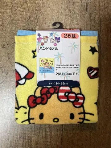 SANRIO 일광화상 키티 핸드 타월 2장 세트 강글로 키티 커플 세트