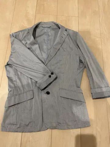 COMME CA MEN 노카라 자켓 S 그레이