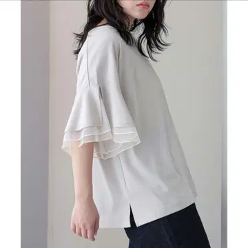 오샤레 워커 상의 반팔 튤 n'OrLABEL 그레이지