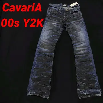 아카이브 새상품 귀신 수염 안료 염색 부츠컷 데님 그런지 y2k 00s