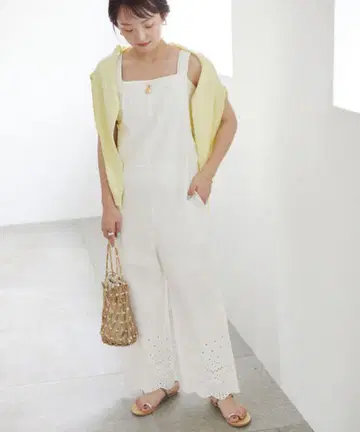 슬로우브 이에나 자수 오버롤
