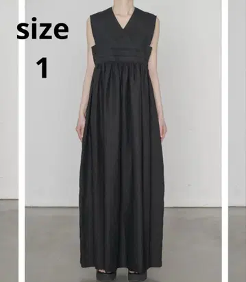 새상품 HYKE 하이크 LINEN MAXI DRESS 블랙 1