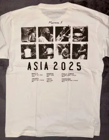 마룬5 T셔츠 2025 투어 MAROON5