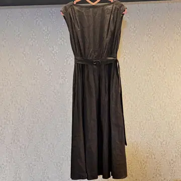 Ballsey 보르지 린넨 코튼 플레어 롱 원피스 36