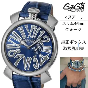 GaGa MILANO 마누알레 슬림 46mm 블루