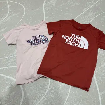 THE NORTH FACE 핑크 티셔츠 반팔 2장 세트
