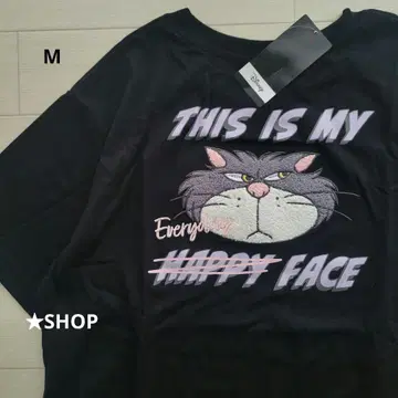 디즈니 신데렐라 루시퍼 고양이 사가라 반팔 티셔츠 M