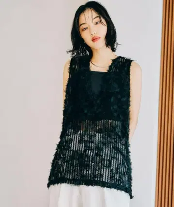 새상품 LEPSIM 뉘앙스 패턴 레이시 베스트