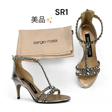 sergio rossi 실버 비즈 샌들 SR1