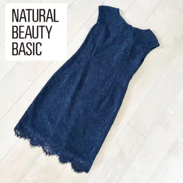 NATURAL BEAUTY BASIC 네이비 레이스 원피스