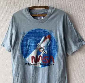 90s USA제 Hanes NASA 프린트 티셔츠 미국제 NASA