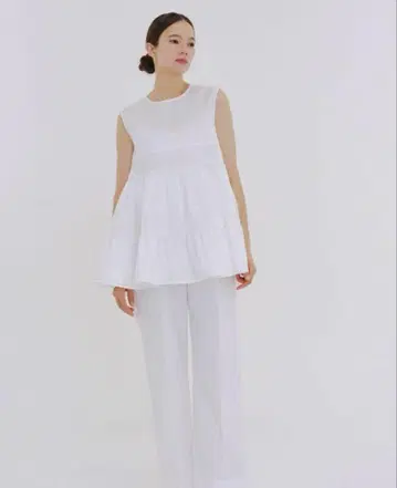 택 포함 새상품 yori 랜덤 티어드 타프타 블라우스