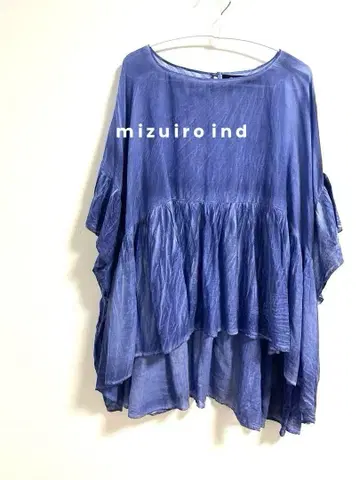 미즈이로 인드 mizuiroind 피그먼트 다이 와이드 개더 풀오버