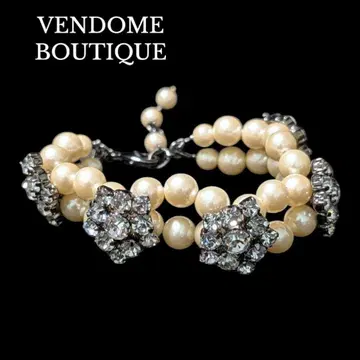 VENDOME BOUTIQUE 팔찌 플라워 큐빅 펄