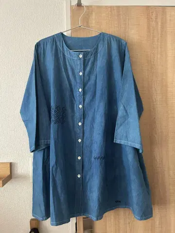 미사용품 Chandni 블라우스 블루 인도산 에스닉