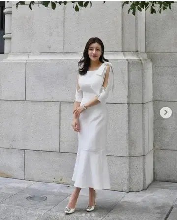 Dinoble MAHO 콜라보 머메이드 리본 드레스