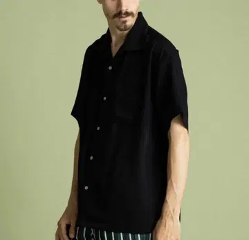 UNITEDTOKYO 18ss 새틴 오픈 카라 셔츠