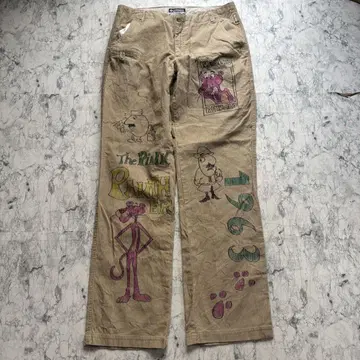 구제 의류 메모리얼 핑크 팬더 베이지