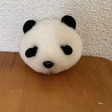 레트로 팬더 봉제 인형 브로치