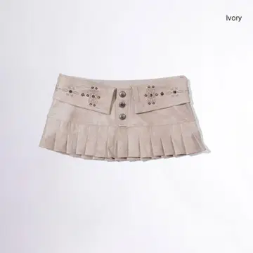 스컬프터 웨스턴 인조 가죽 마이크로 스커트
